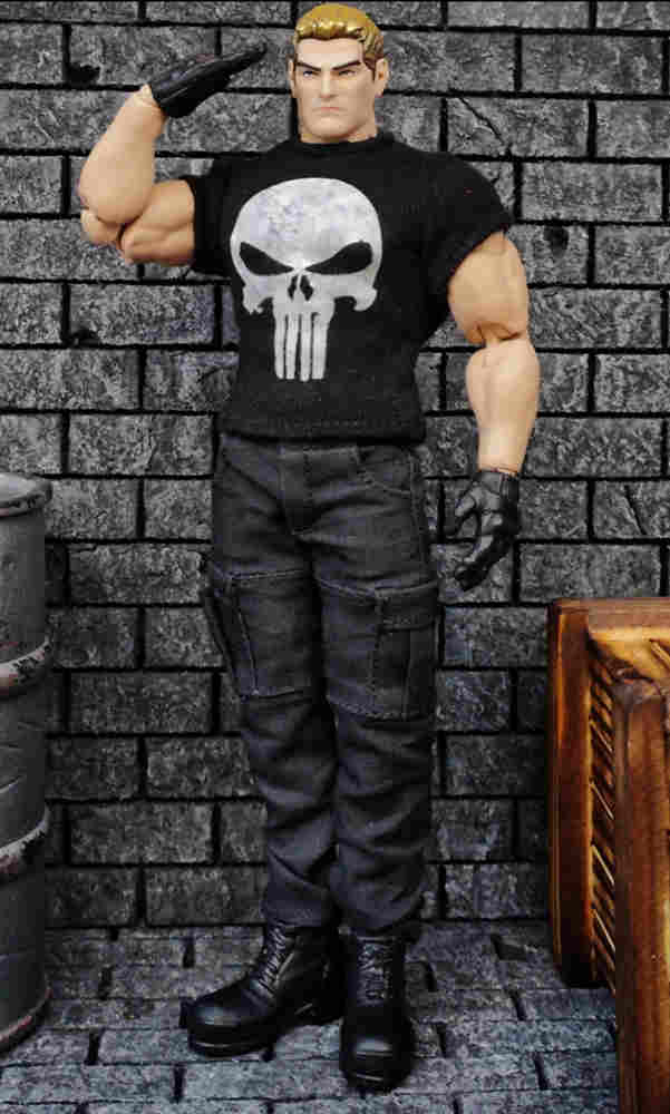 T-Shirt and pants for 1/12 strong body gwtoys nwtoys mezco punisher vcs2301  – VCTOYSBOX