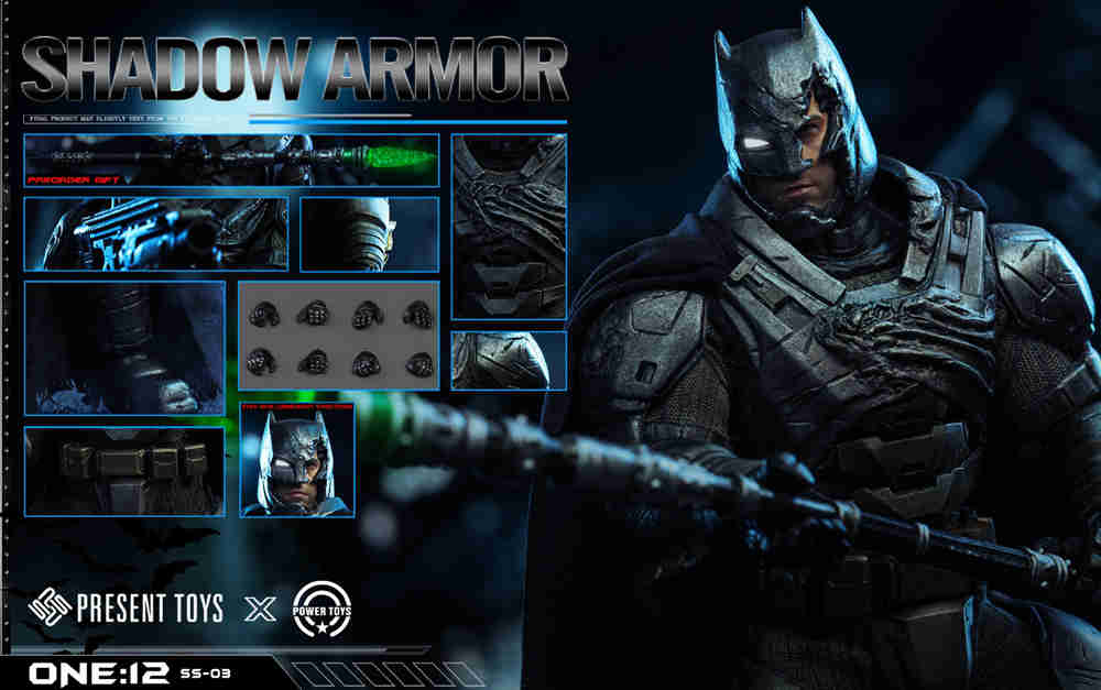 PRESENT TOYS X POWER TOYS 1/12 Shadow Armor - ss03 damaged