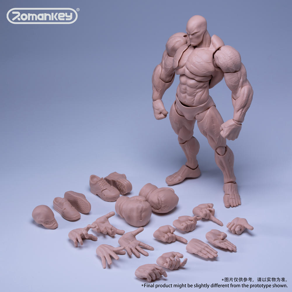 Romankey 1/12 Super Flexible 18cm tall Big Guy Body UMS003 - pale