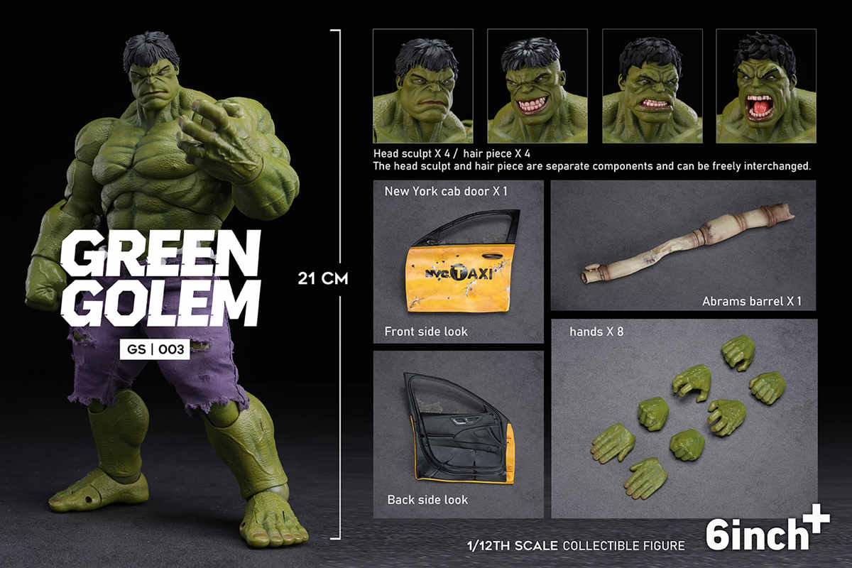 Pre Order 6inchplus 1/12 Green GOLEM 21cm tall GS003 deposit link